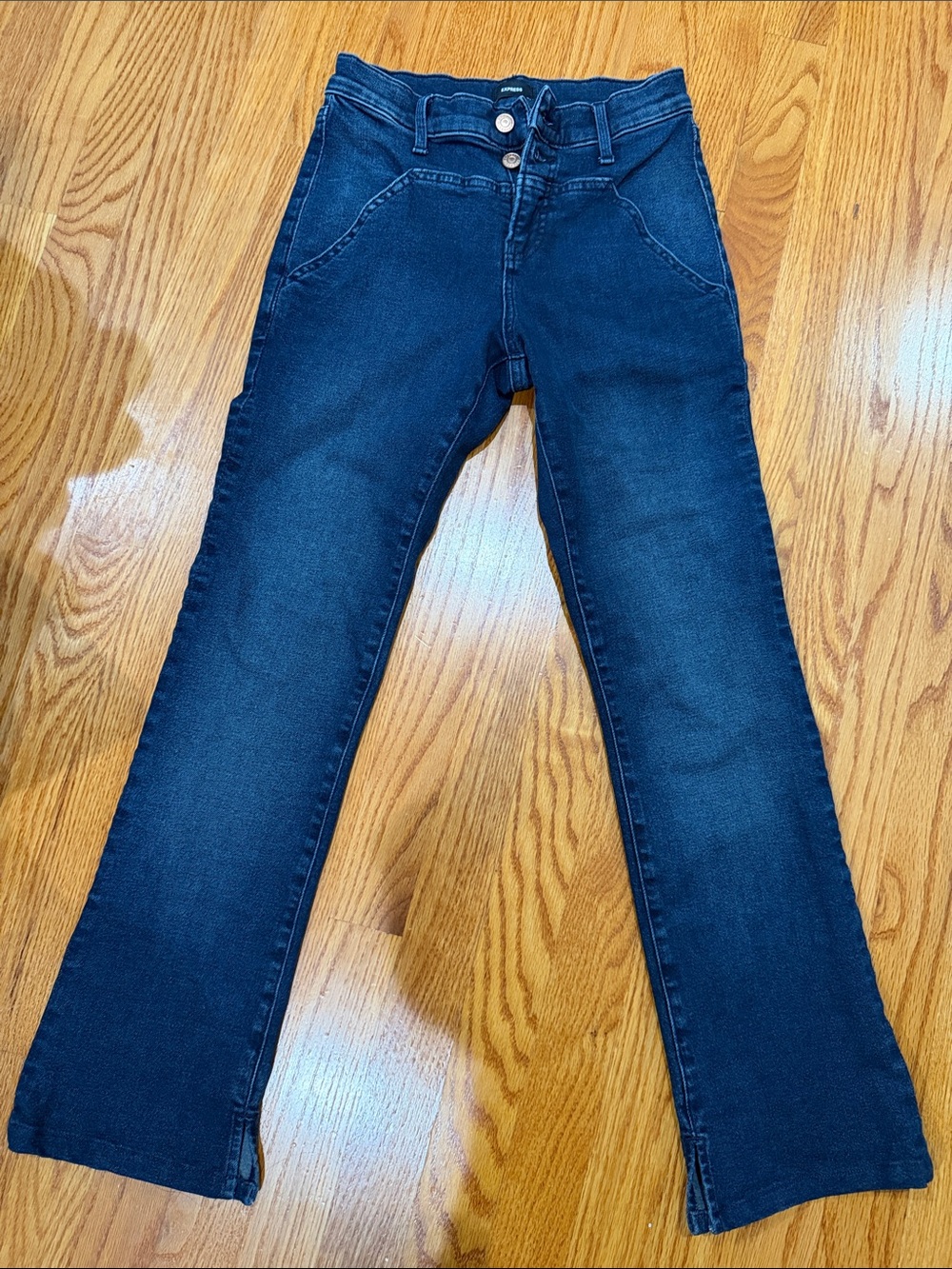 Express High-Rise Dark Indigo ankle Jeans